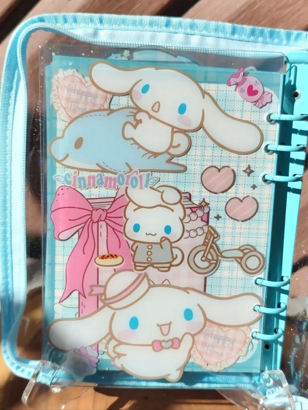 Sanrio Cinnamoroll Pink Bow A5 Acrylic Shaker Notebook